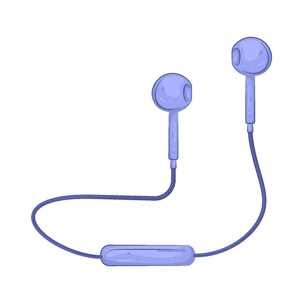 Illustration of purple headset vector