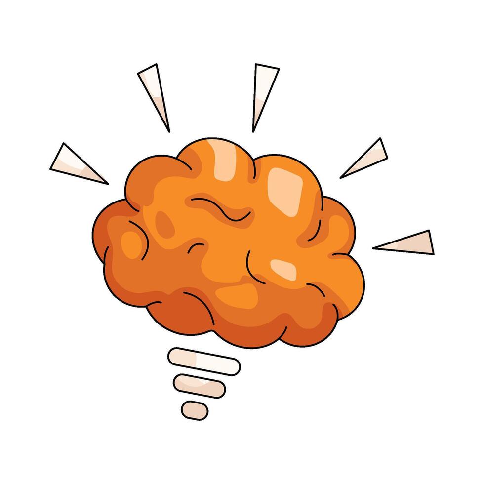 Illustration of idea brain vector