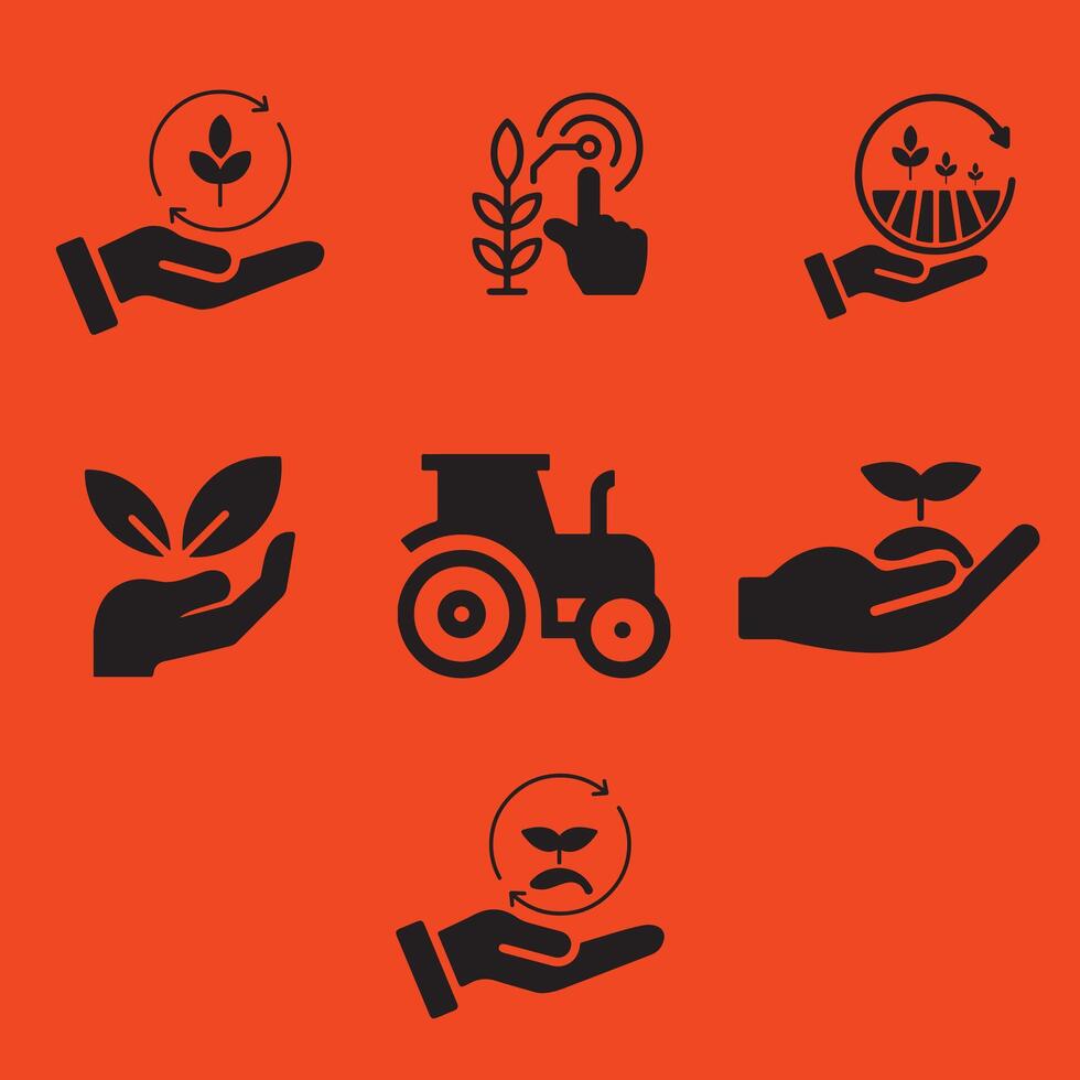 Agricultural icon for commercial use vector