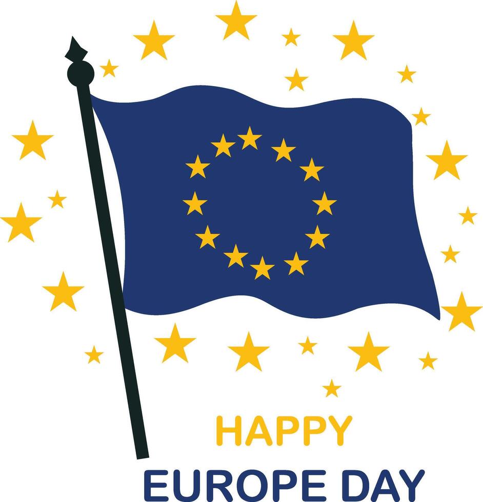 Happy Europe Day illustration vector
