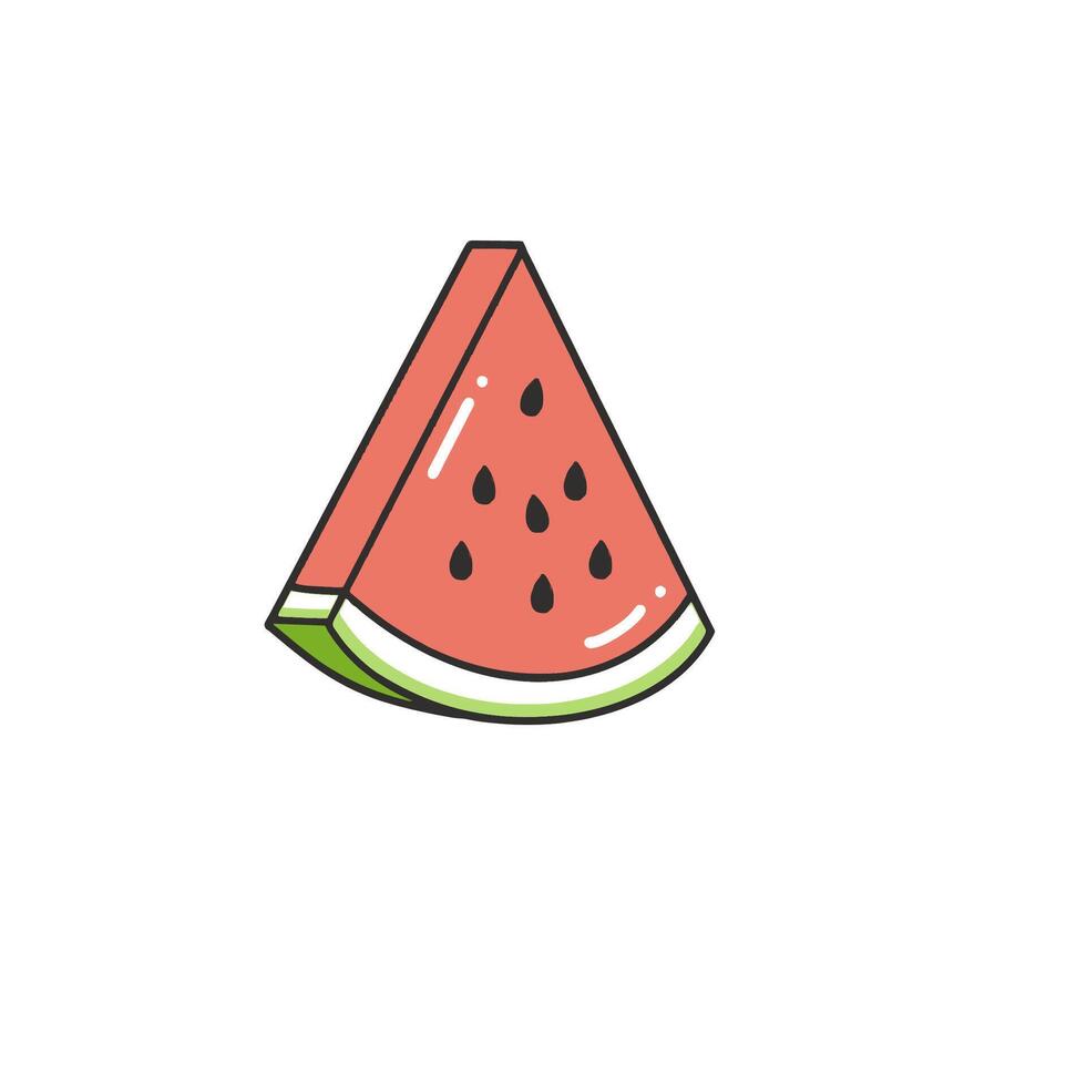 Slice of watermelon vector