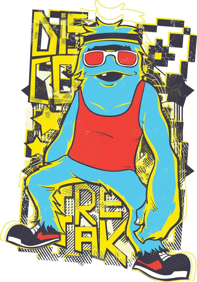 Retro Disco Fever Vintage T-Shirt Graphic Design Illustration vector
