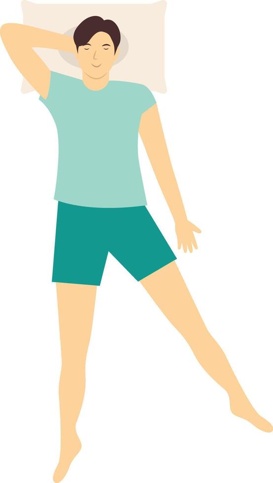 Illustration of Men Sleeping Position. vector