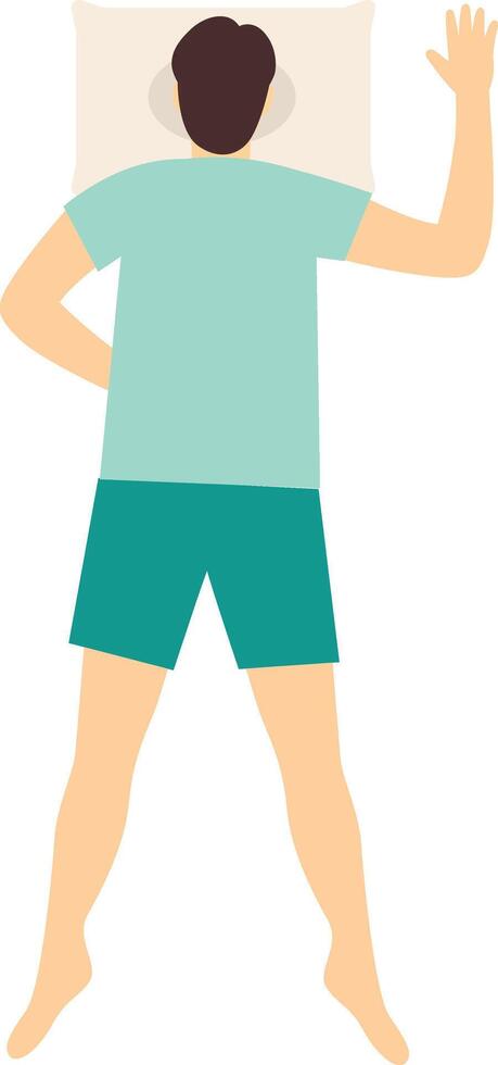 Men Sleeping Position Illustration vector