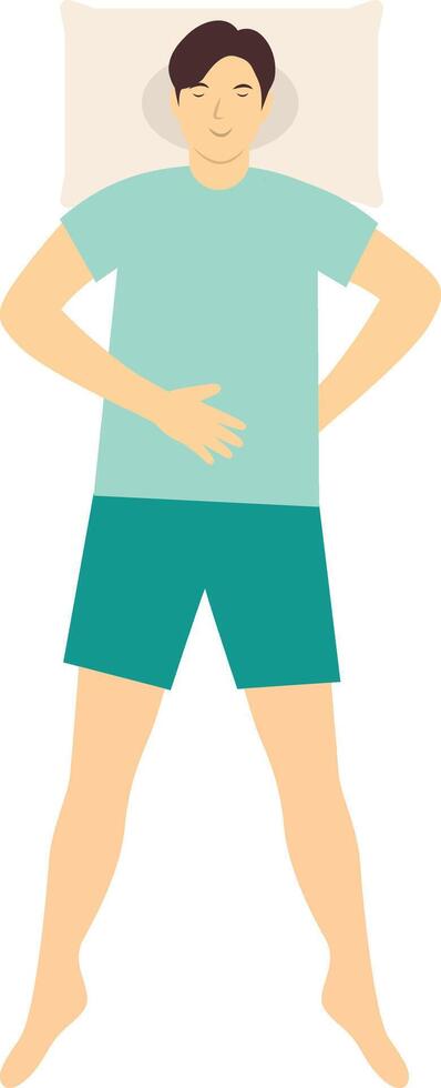 Men Sleeping Position Illustration. vector
