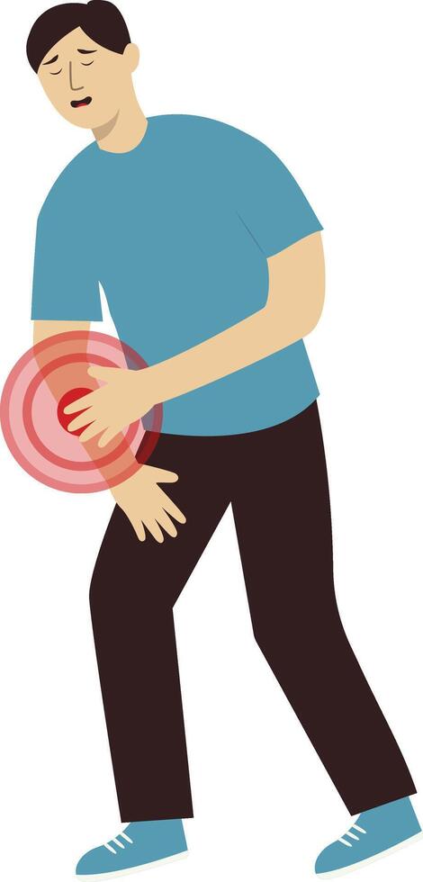 Male Pain in Body Illustration vector