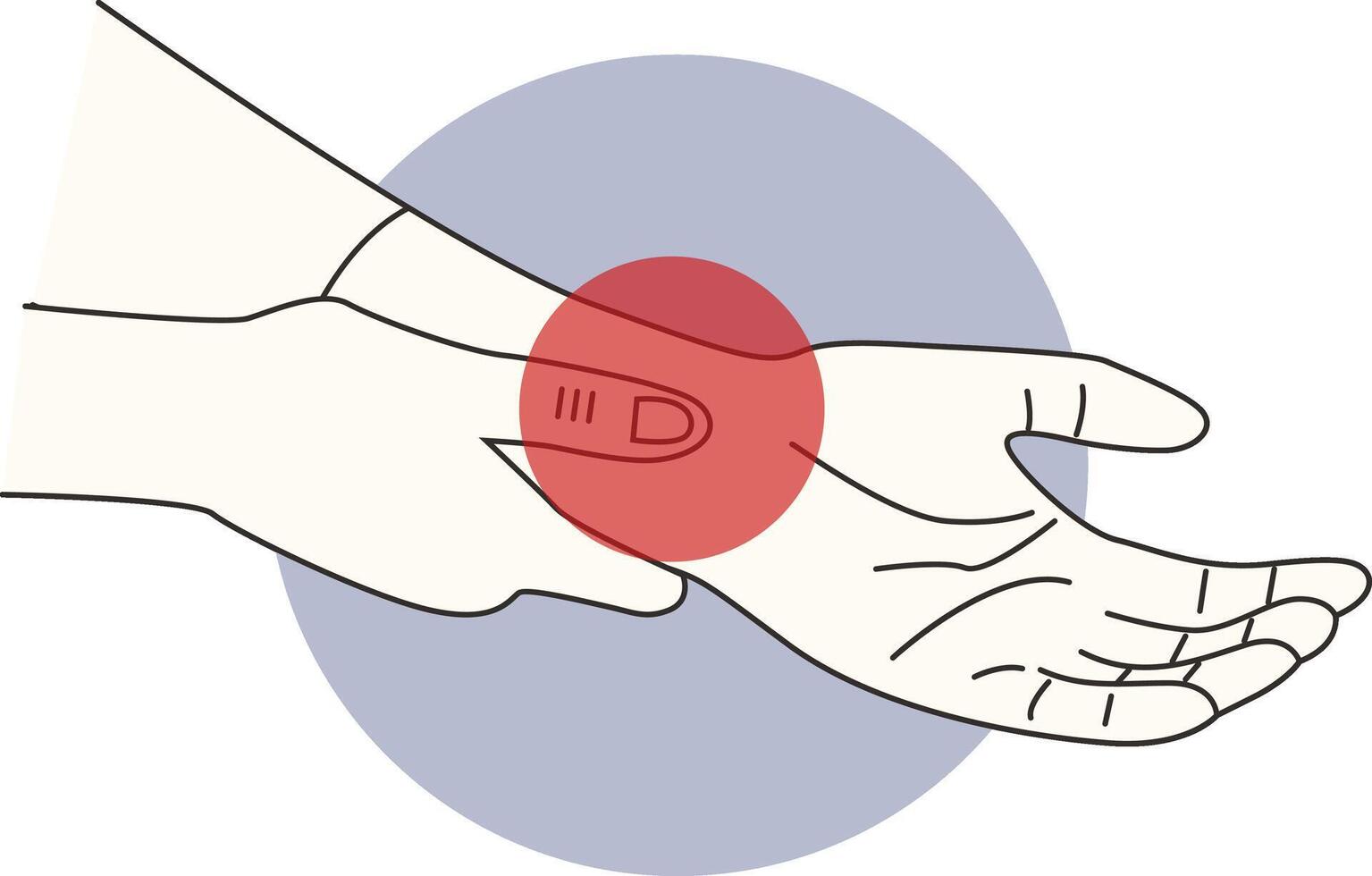 Illustration of Painful to Hand and Leg. vector