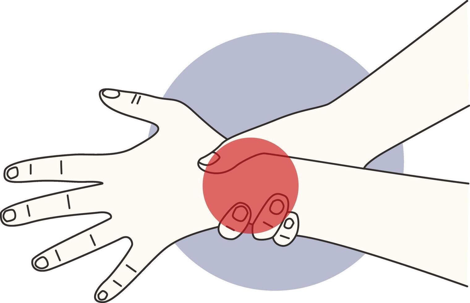 Illustration of Painful to Hand and Leg vector
