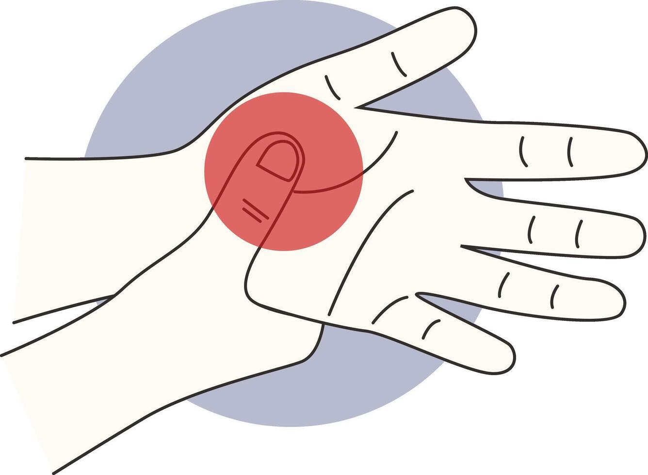 Illustration of Painful to Hand and Leg, Isolated on White Background vector