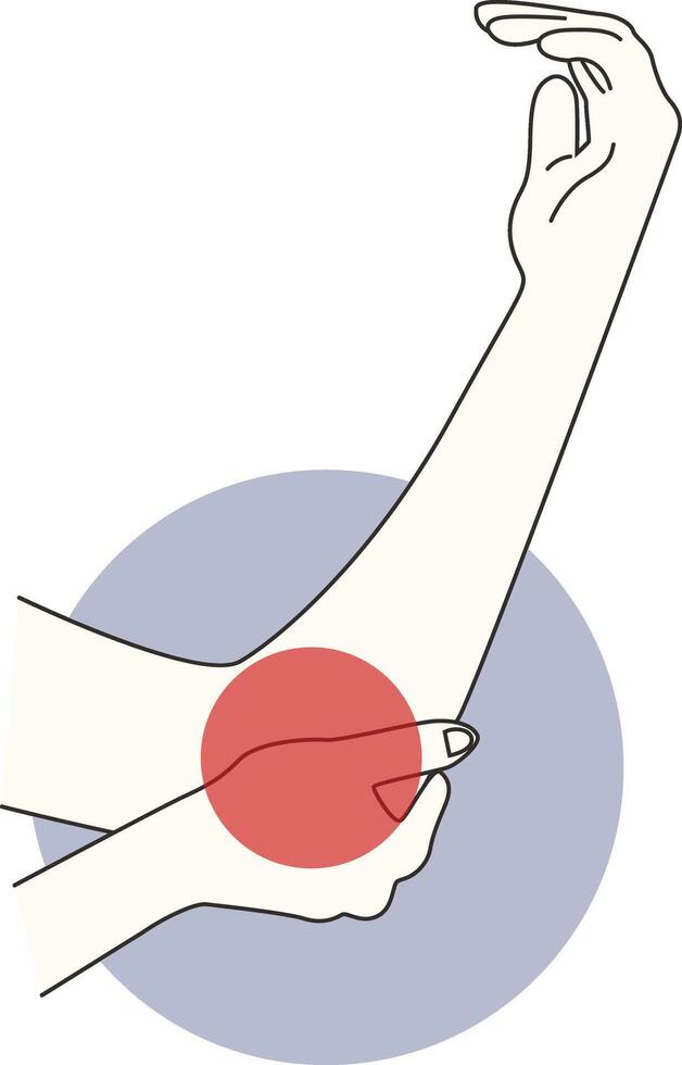 Painful to Hand and Leg. vector