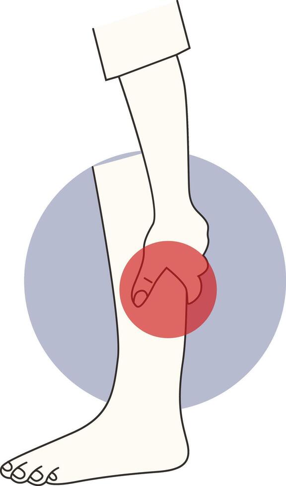 Illustration of Painful to Hand and Leg, Isolated on White Background, vector