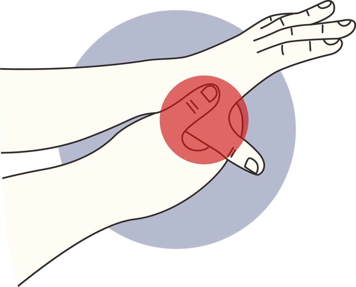 Illustration of Painful to Hand and Leg. Isolated on White Background vector