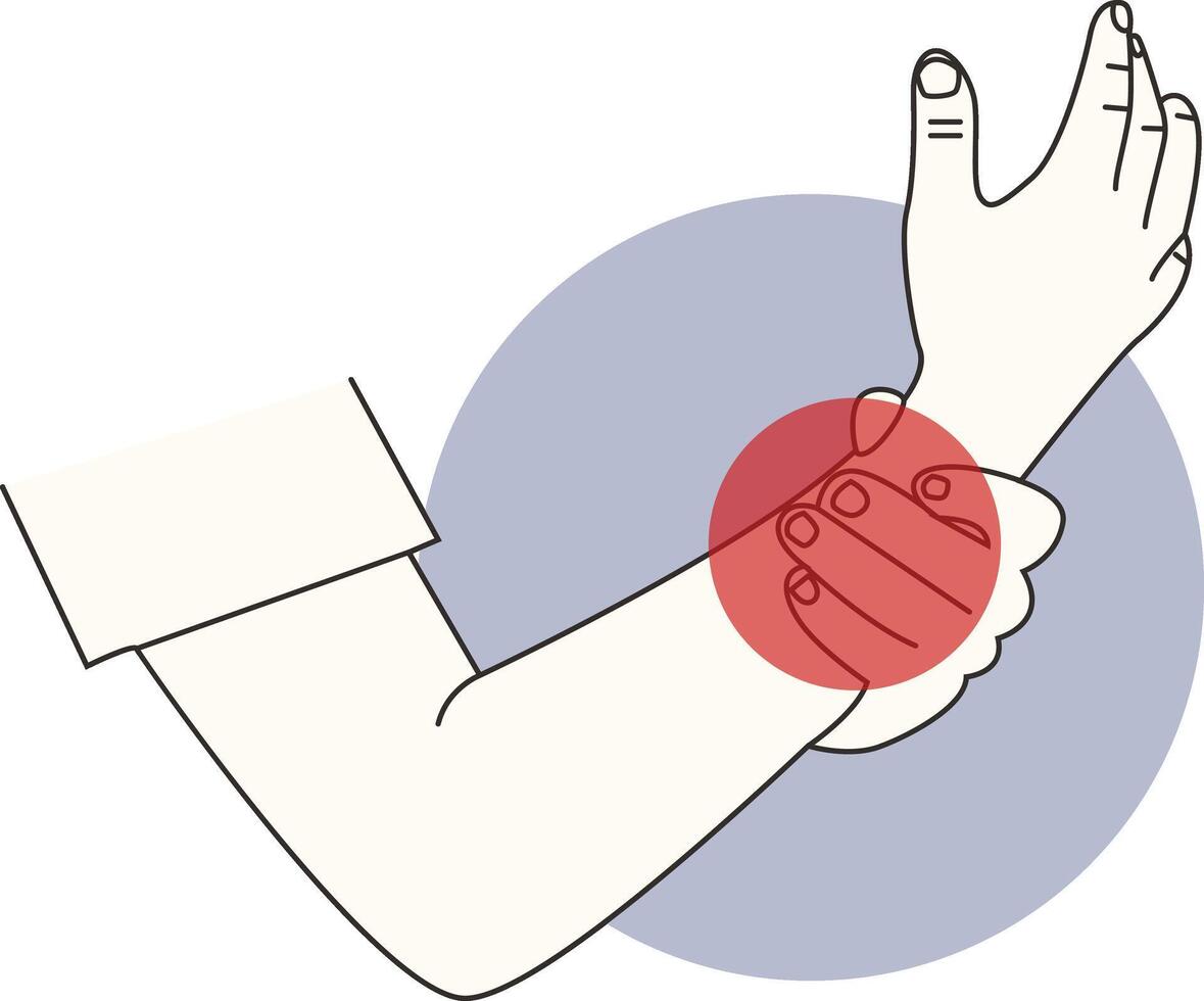 Painful to Hand and Leg with Cartoon Design vector