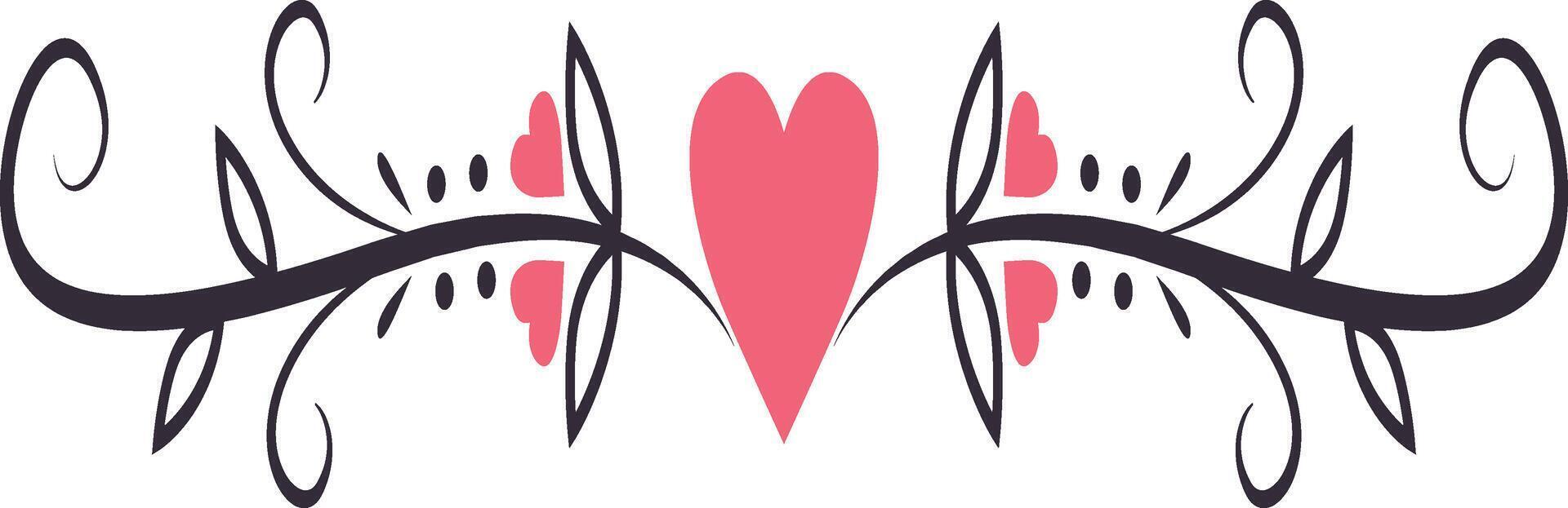 Valentine's Day Divider Element vector