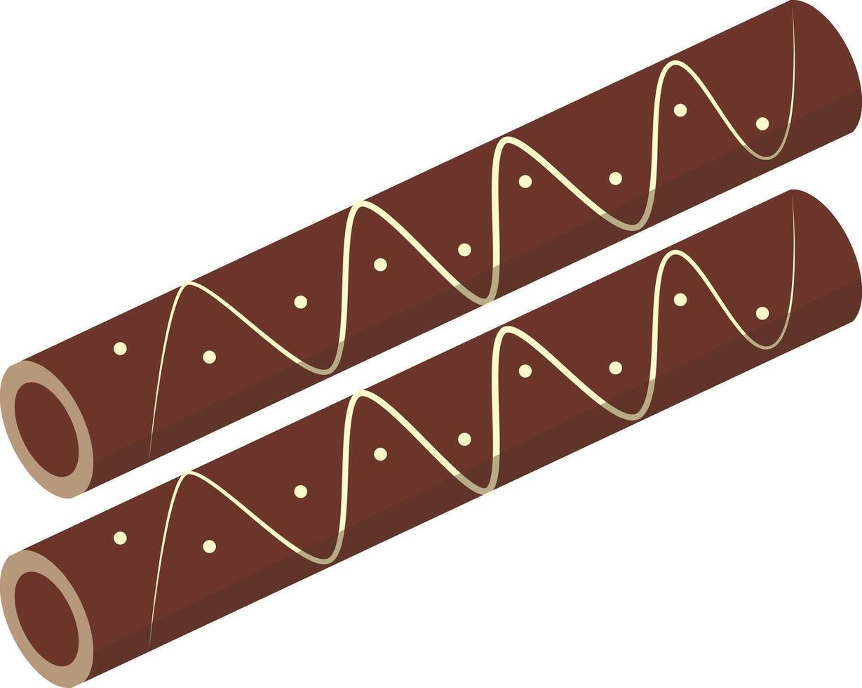 Illustration of Chocolate Dessert on White Background, vector