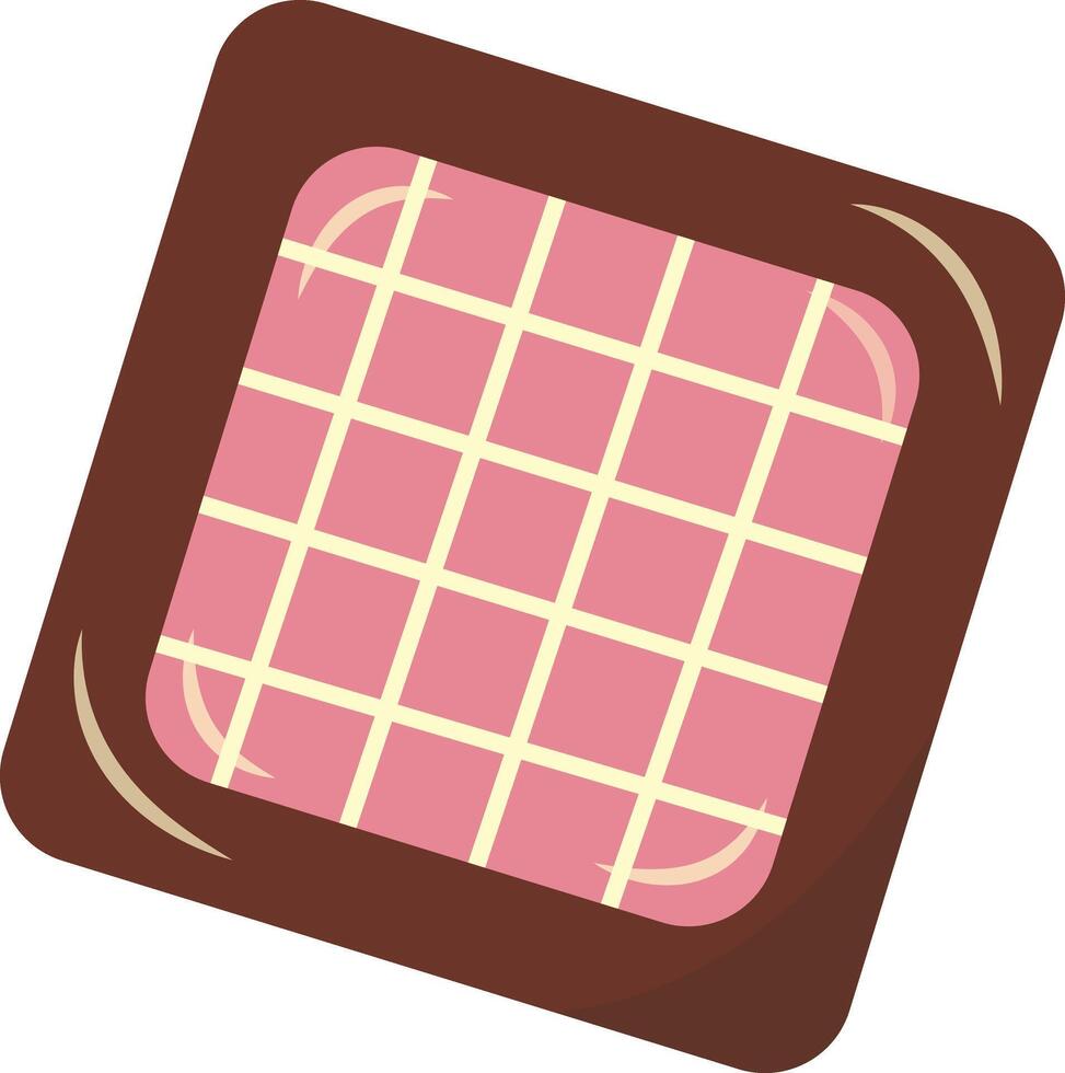 Illustration of Chocolate Dessert with Flat Design vector