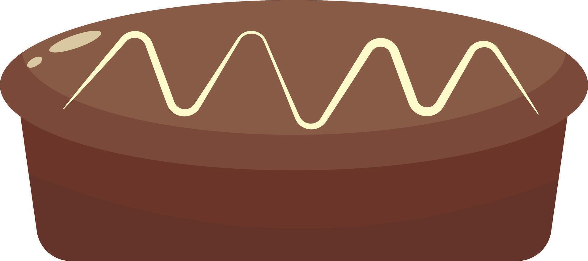 Illustration of Chocolate Dessert with Cartoon Design. vector