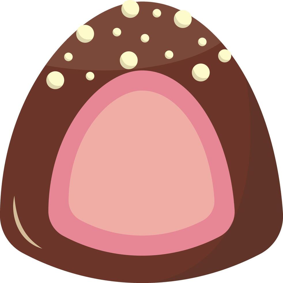 Illustration of Chocolate Dessert in Cartoon Design. vector