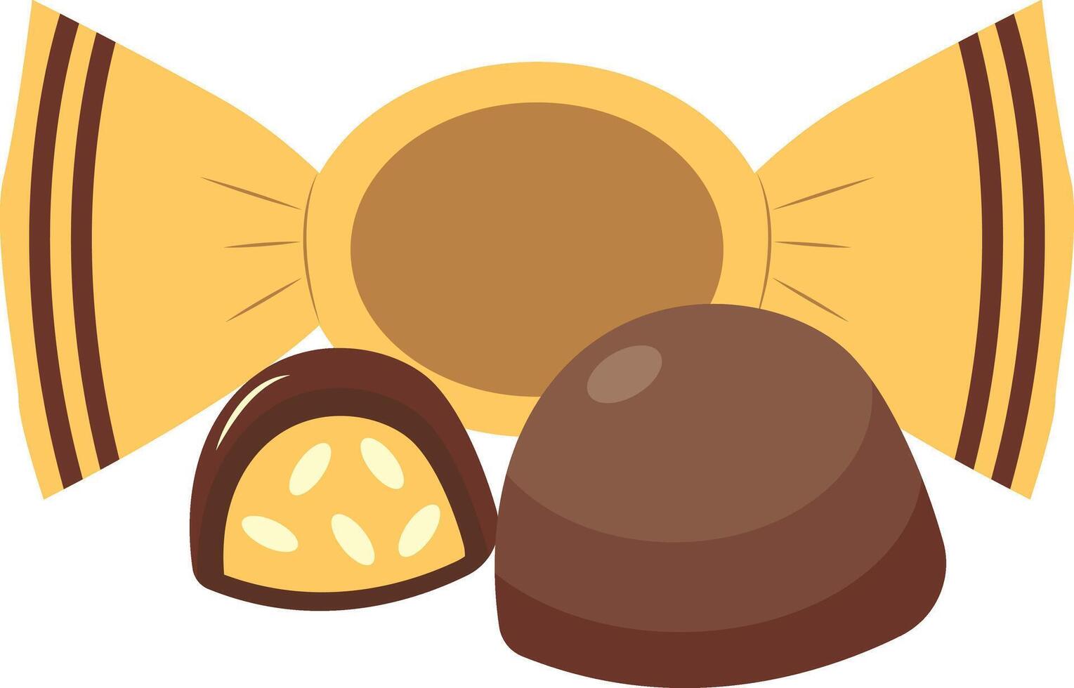 Illustration of Chocolate Dessert, with Cute Cartoon Design, vector
