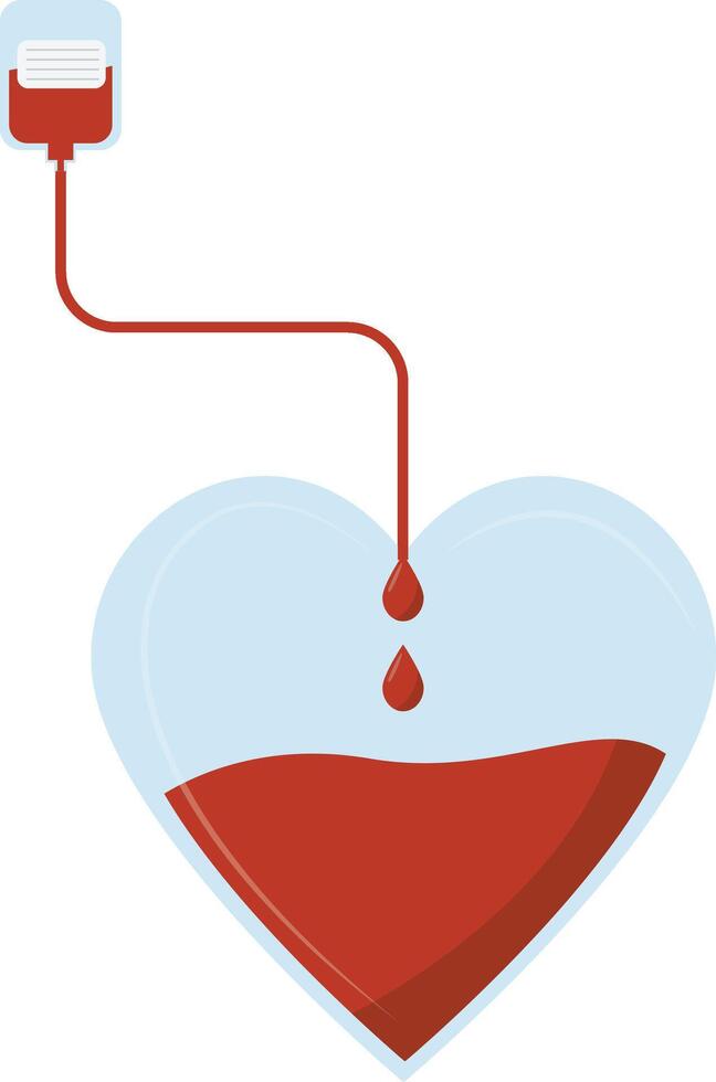 Blood Donation Icon Isolated on White Background, vector
