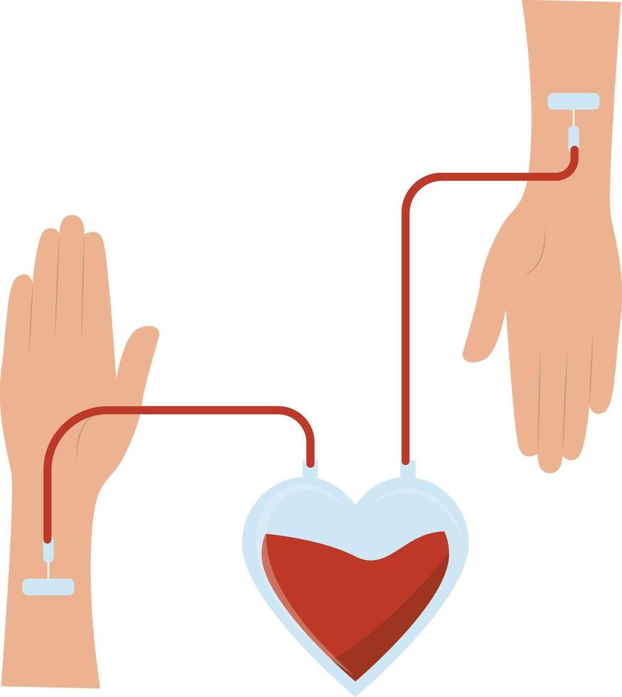 Blood Donation Icon with Cartoon Design. vector
