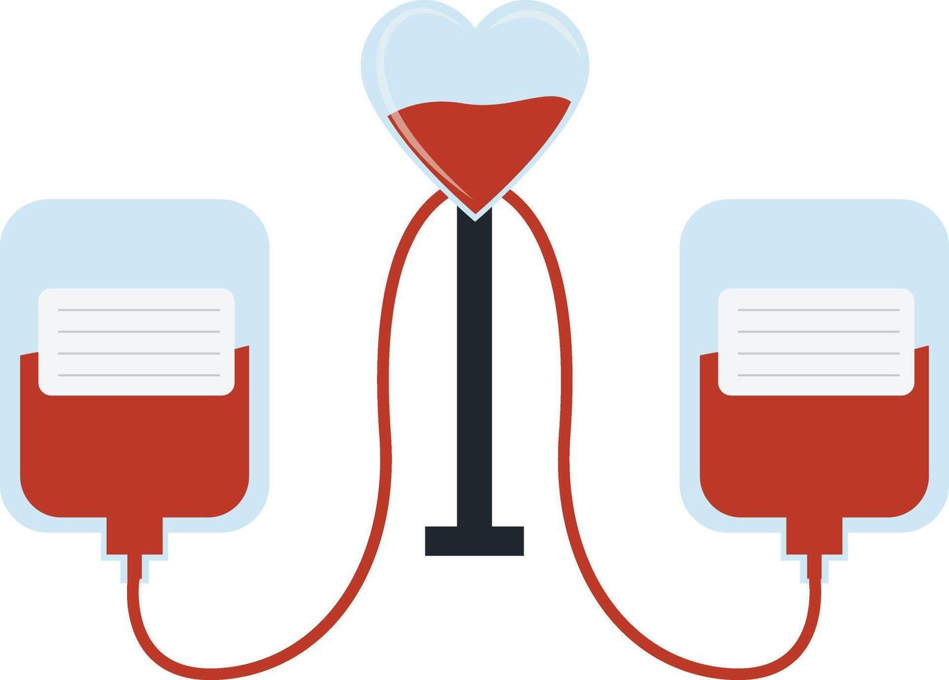 Blood Donation Icon with Cartoon Design. Isolated on White Background vector