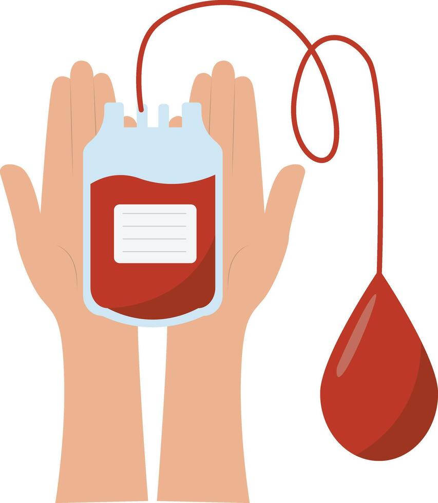 Blood Donation Icon in Cartoon Design. Isolated on White Background vector