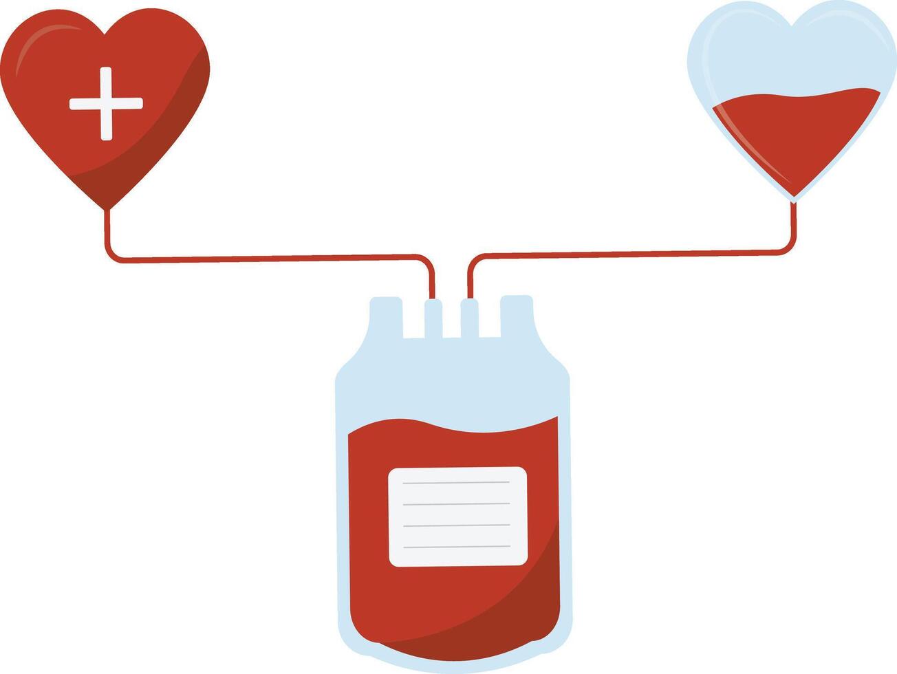 Blood Donation Icon in Flat Design, Isolated on White Background. vector
