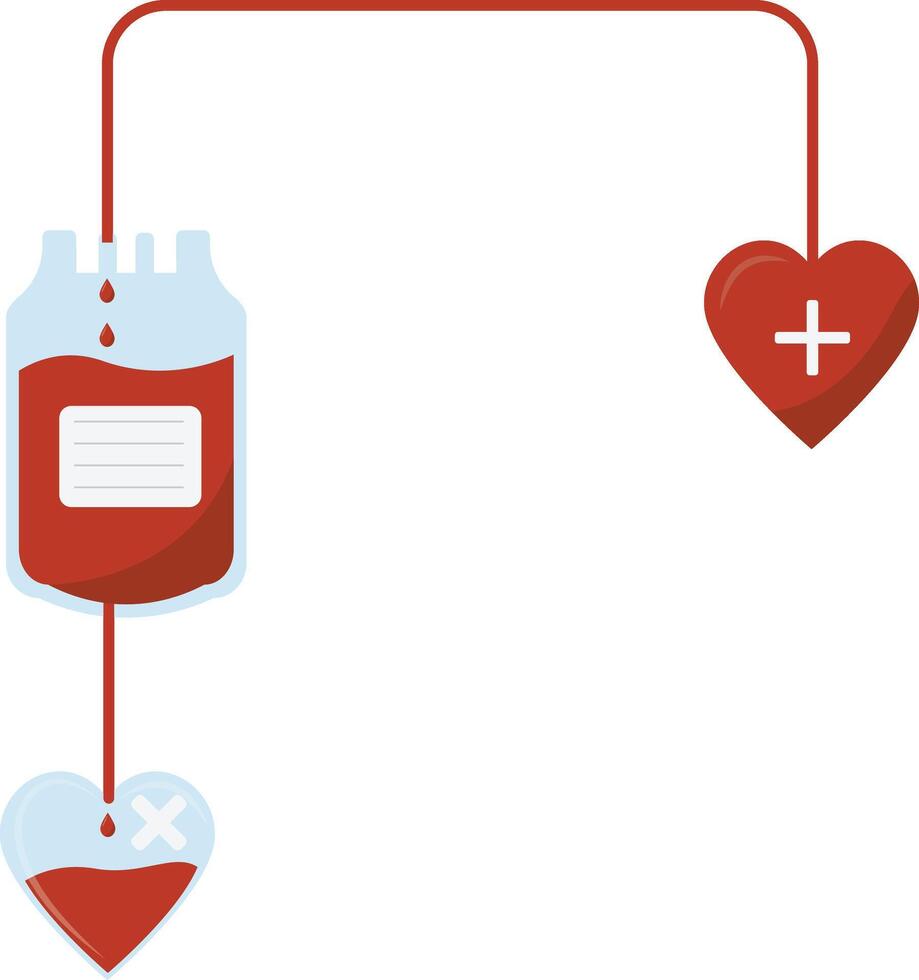 Blood Donation Icon with Flat Design. Isolated on White Background. vector