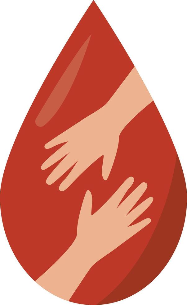 Blood Donation Icon with Flat Design. Isolated on White Background vector