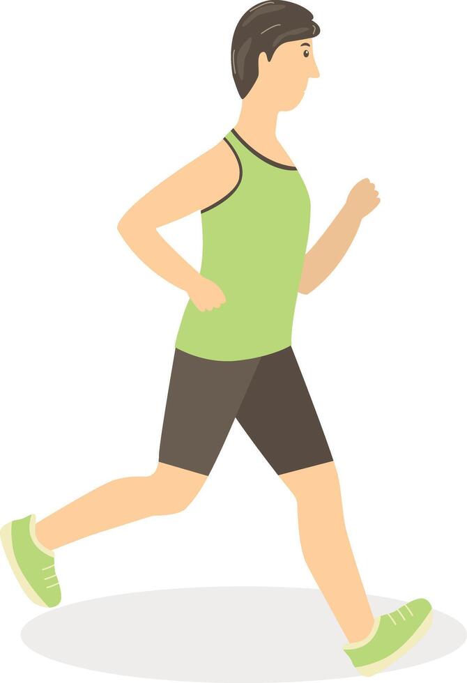 Man Running Character. vector