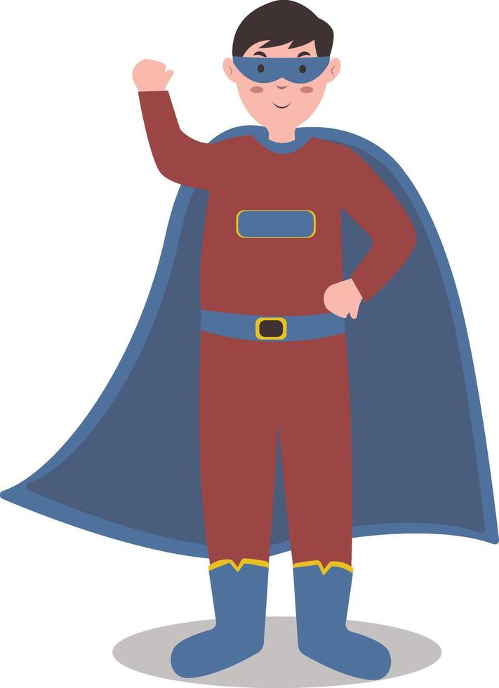 Boy Superhero Character. vector