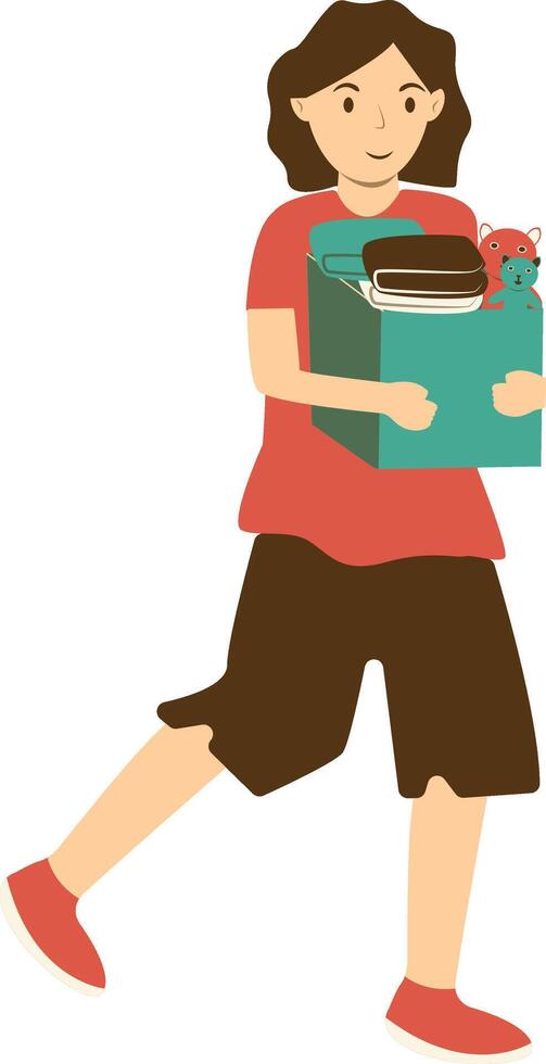 Illustration of Woman Volunteers, Isolated on White Background, vector