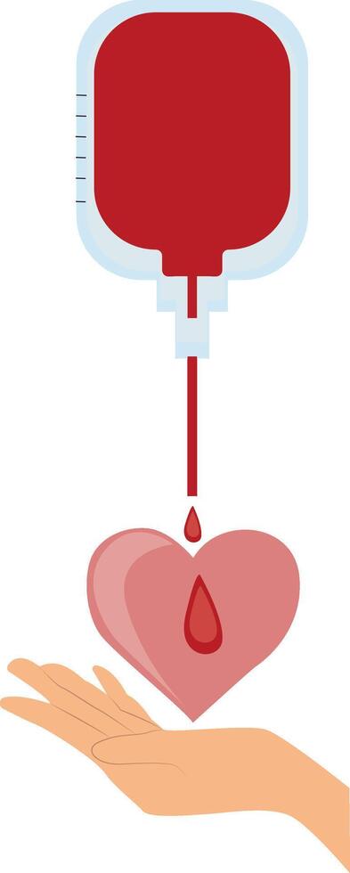 Blood Donor Clipart. Isolated on White Background vector
