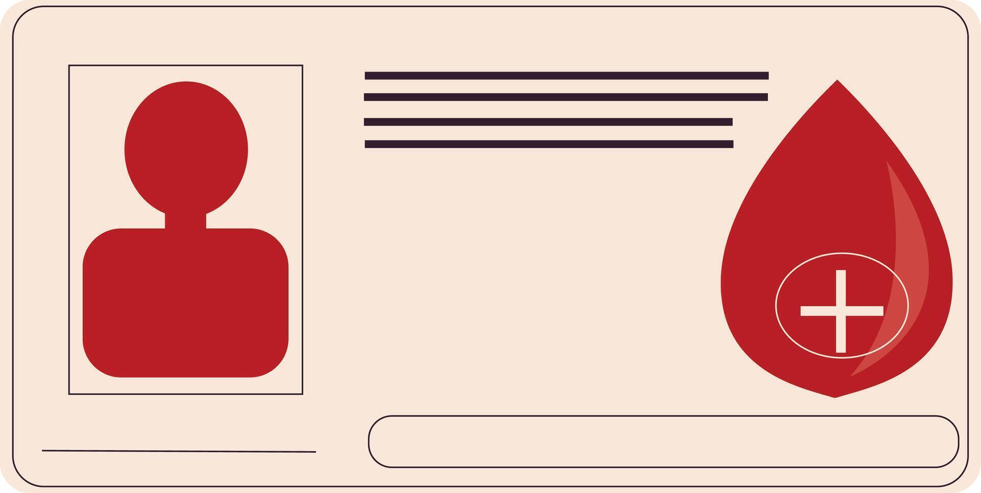 Blood Donor Clipart. Isolated on White Background. vector