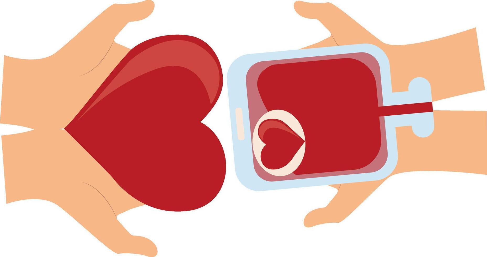Blood Donor Clipart in Flat Design. vector