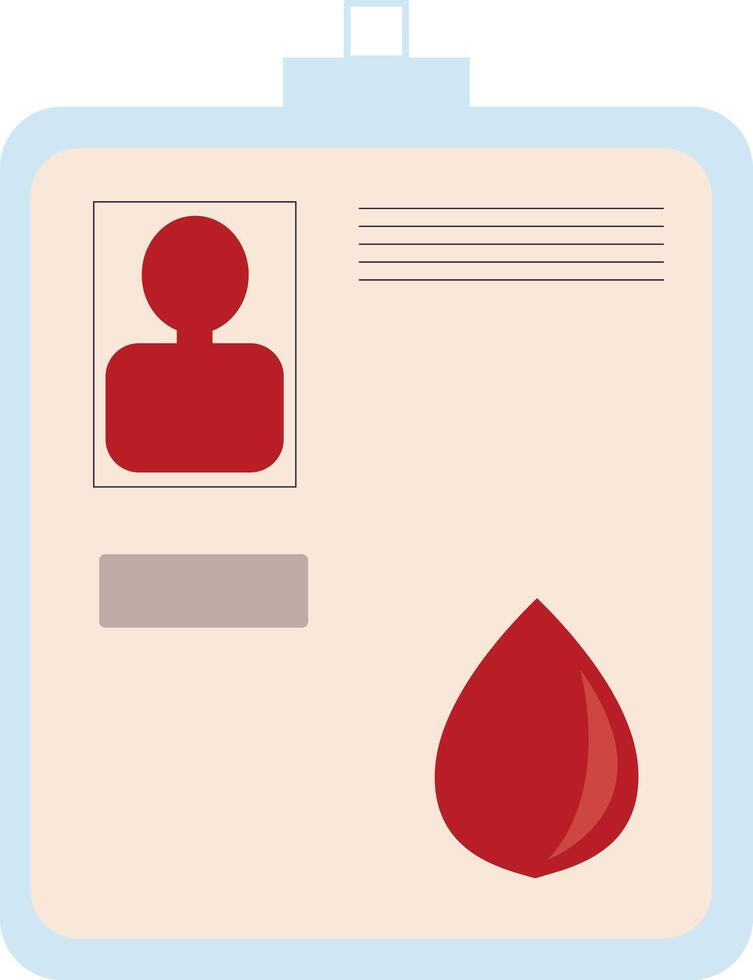 Blood Donor Clipart with Flat Design vector