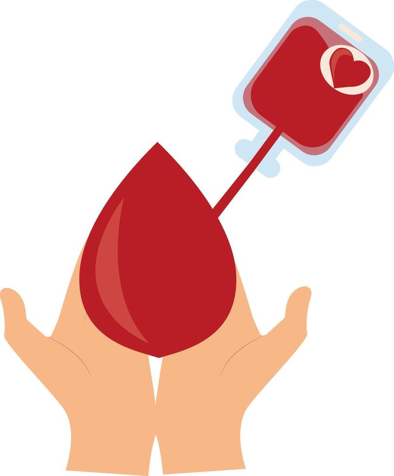 Blood Donor Clipart with Cartoon Concept vector