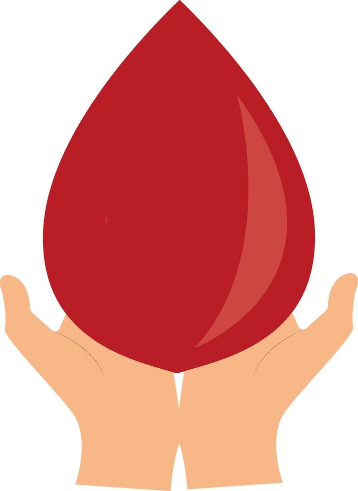 Blood Donor Clipart with Cartoon Concept. Isolated on White Background vector