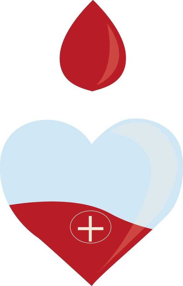 Blood Donor Clipart in Cartoon Design. Isolated on White Background vector