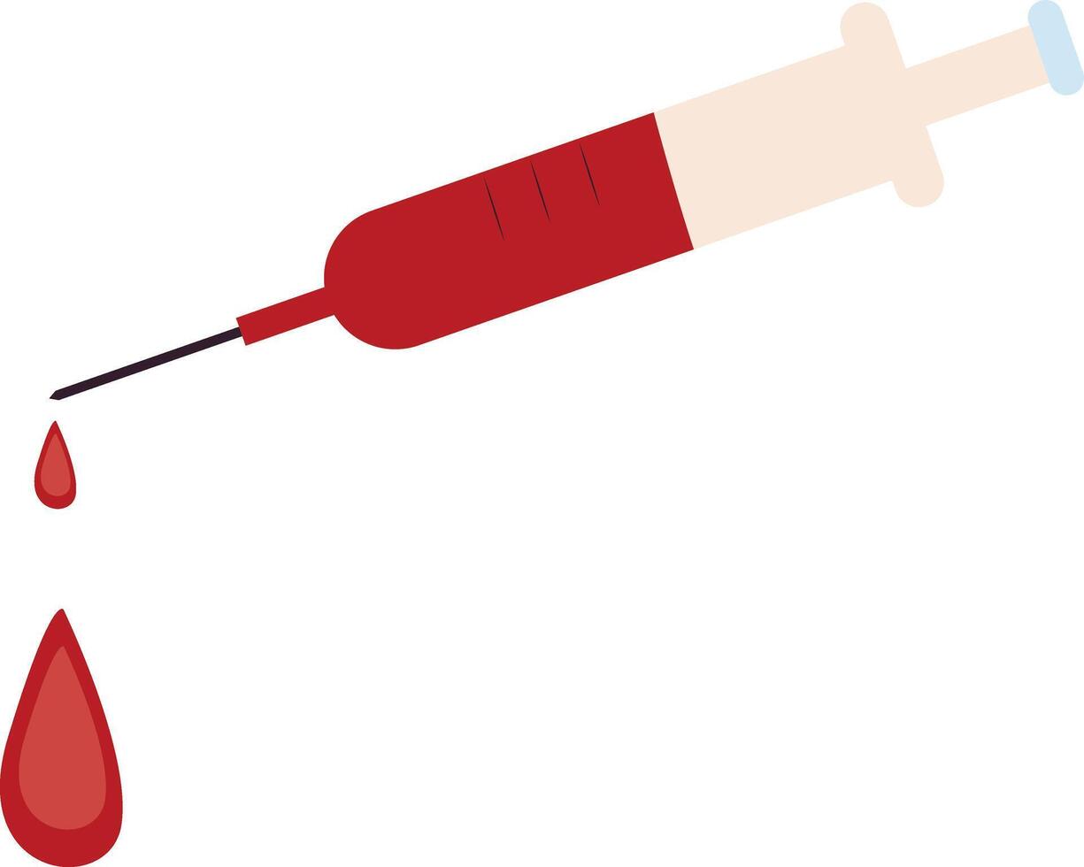 Blood Donor Clipart with Flat Design. Isolated on White Background vector