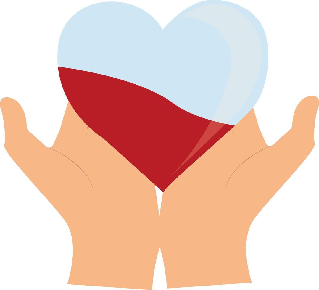 Blood Donor Clipart with Flat Design. Isolated on White Background. vector