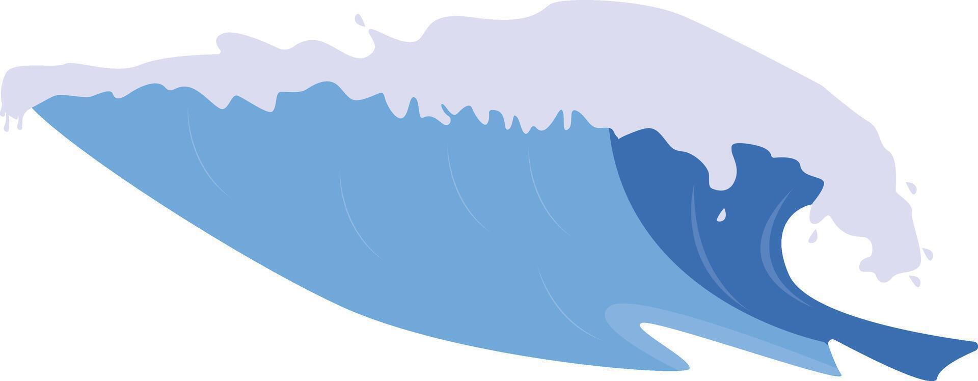Sea Waves Cartoon Icon on White Background. vector