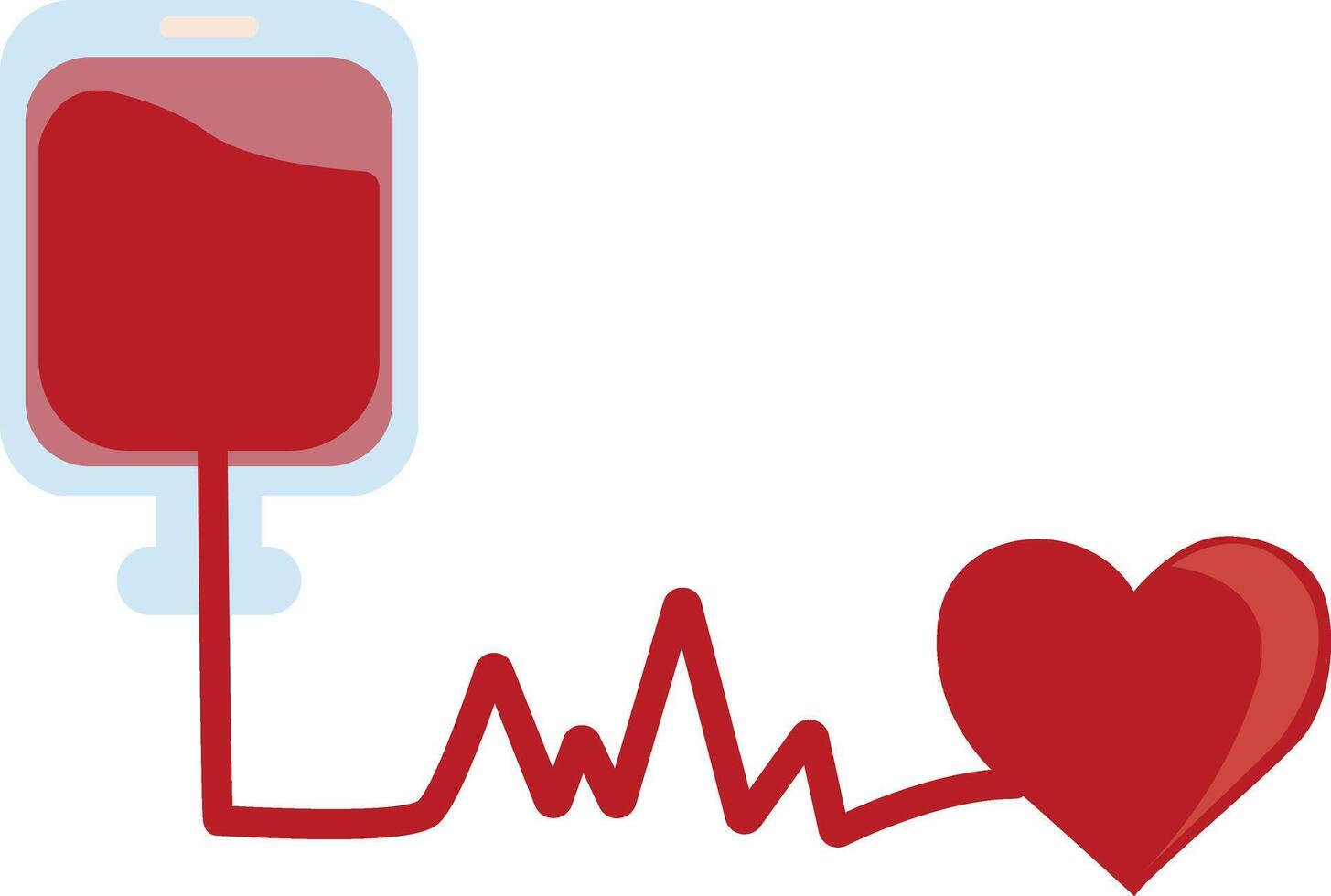 Blood Donor Clipart with Flat Cartoon Design. Isolated on White Background vector