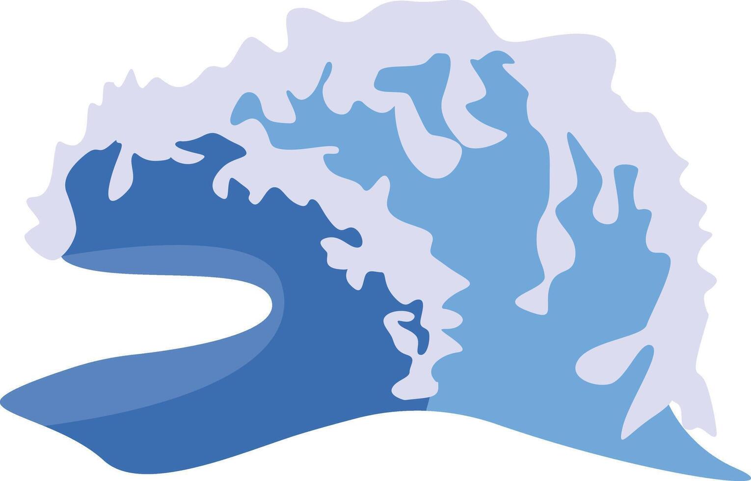 Sea Waves Cartoon Icon Isolated on White Background. vector