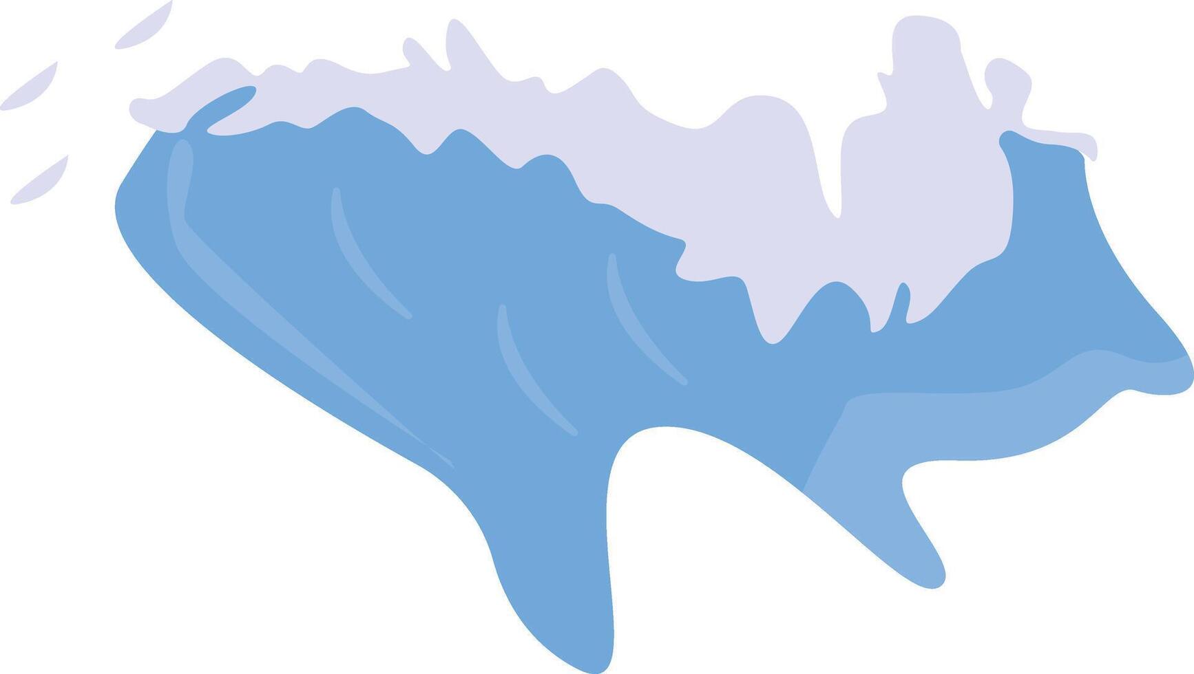 Sea Waves Cartoon Icon. Isolated on White Background. vector