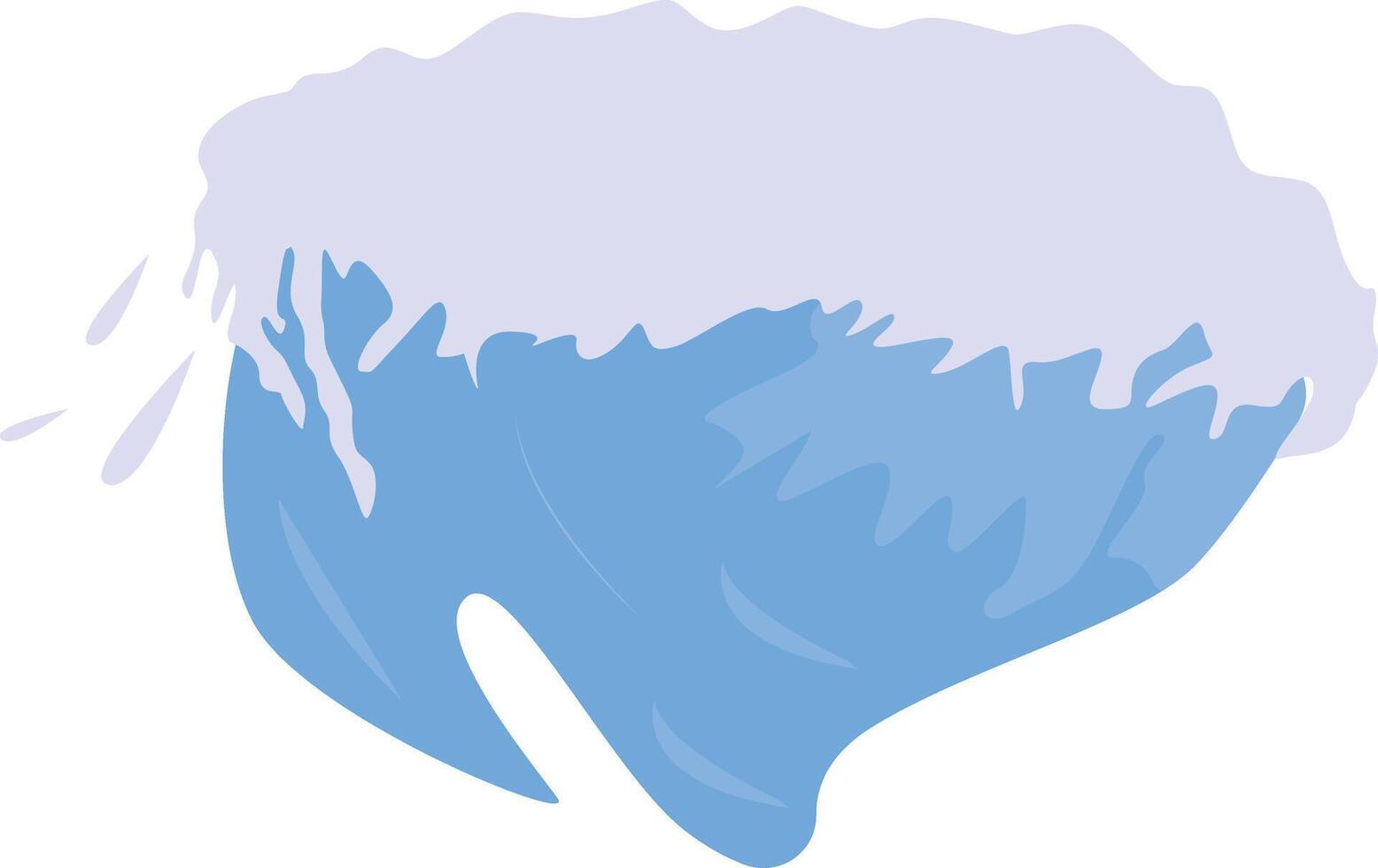 Sea Waves Icon with Abstract Design. Isolated on White Background. vector