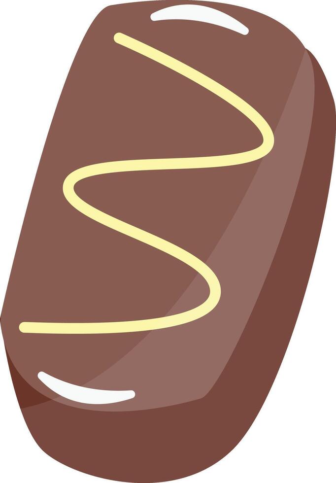 Sweet Chocolate Snack Illustration on White Background vector
