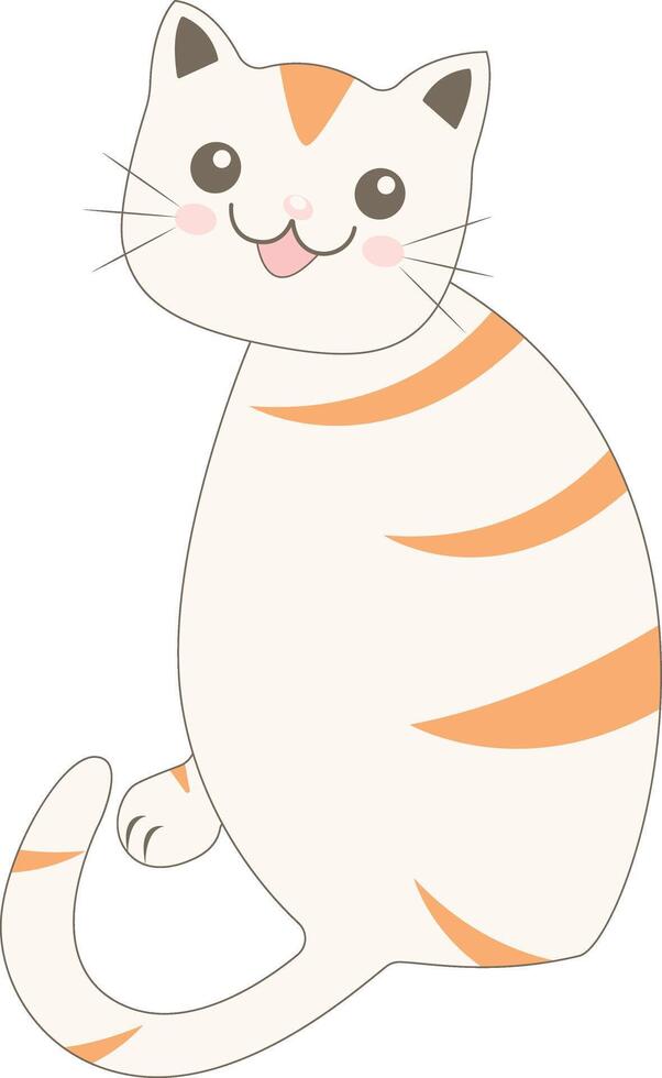 Cute Fat Cat Cartoon Character vector
