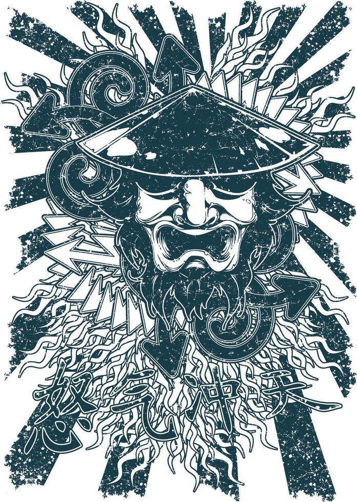 Edgy Skull with Hat T-Shirt Graphic, Gothic Streetwear Design, Vintage Horror Illustration vector